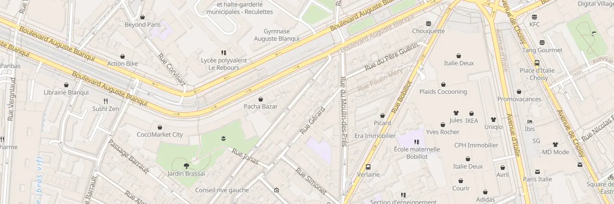 Plan du 9 Rue des Cinq Diamants à Paris 13e Arrondissement