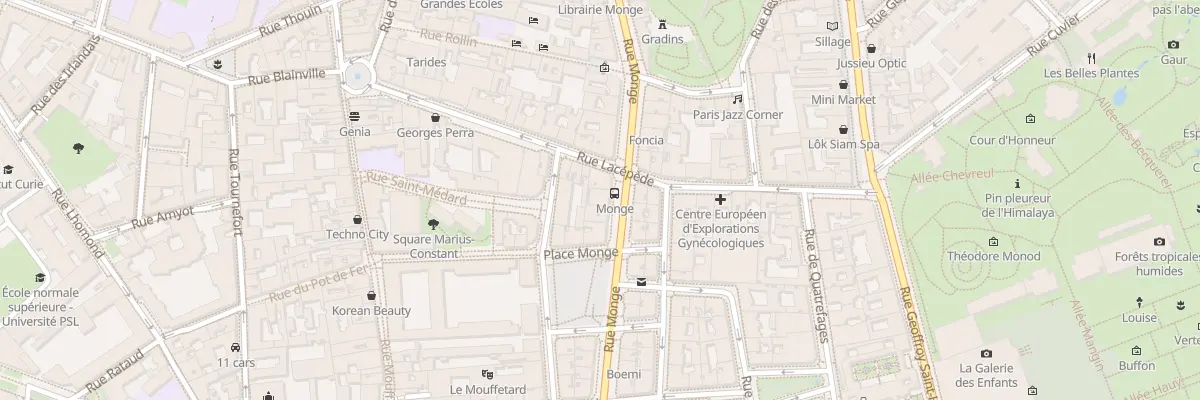 Plan du 68 Rue Monge à Paris 5e Arrondissement