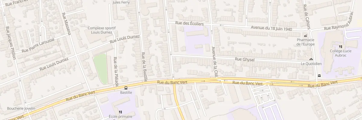 Plan du 91 Rue Ghysel à Dunkerque