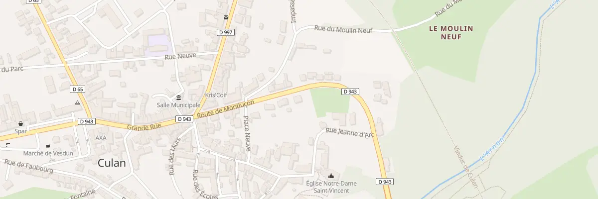 Plan du 16 Rte de Montluçon à Culan