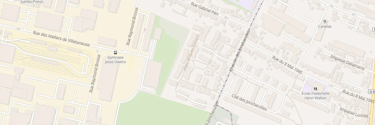 Plan du 16 All Paul Éluard à Villetaneuse