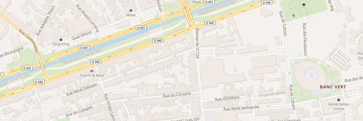 Plan du 3 Rue René Delissen à Dunkerque