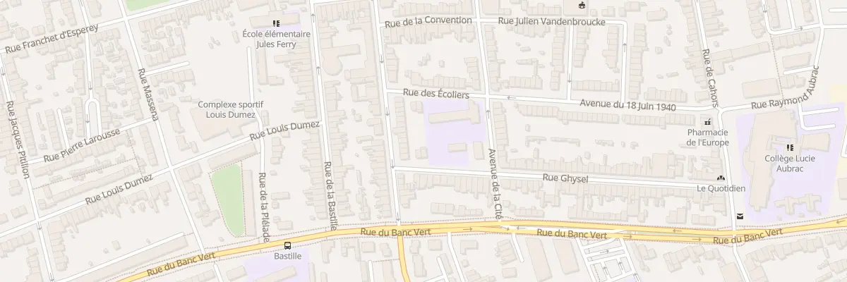 Plan du 74 Rue Ghysel à Dunkerque