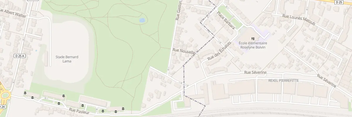Plan du 25 Rue Gaston Noreux à Villetaneuse