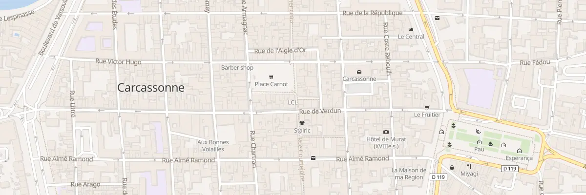 Plan du 40B Rue de Verdun à Carcassonne