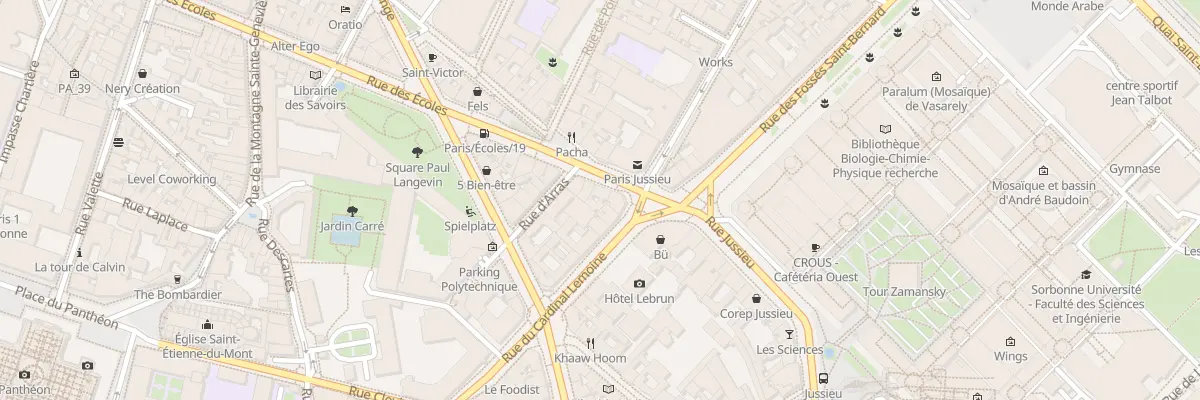 Plan du 3 Rue des Écoles à Paris 5e Arrondissement