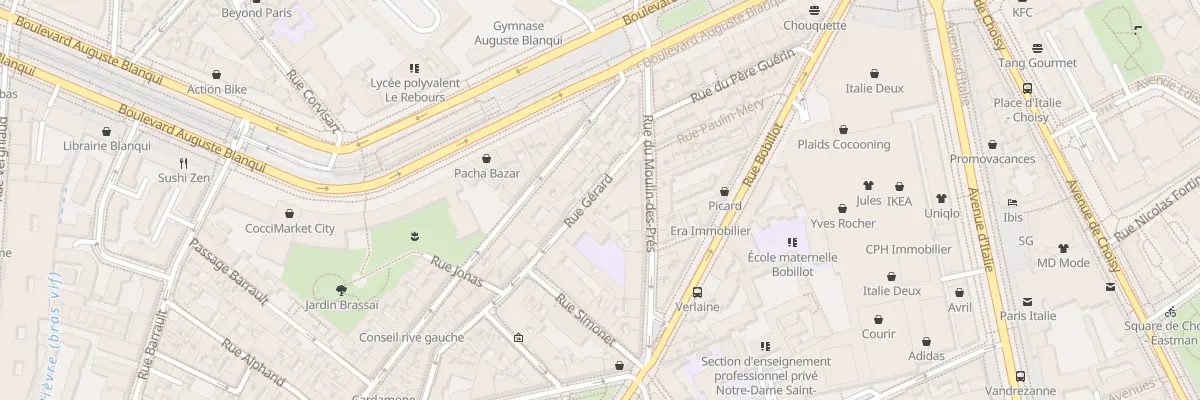 Plan du 43 Rue Gérard à Paris 13e Arrondissement