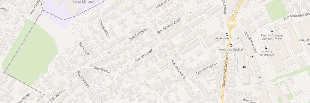 Plan du 1 Rue du Castel à Villejuif