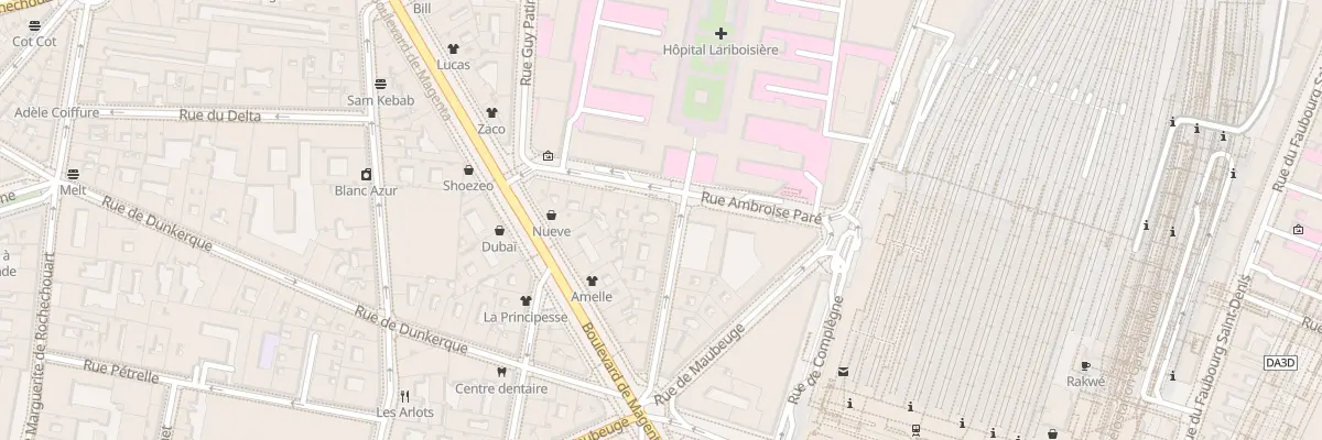 Plan du 25 Rue Saint-Vincent de Paul à Paris 10e Arrondissement