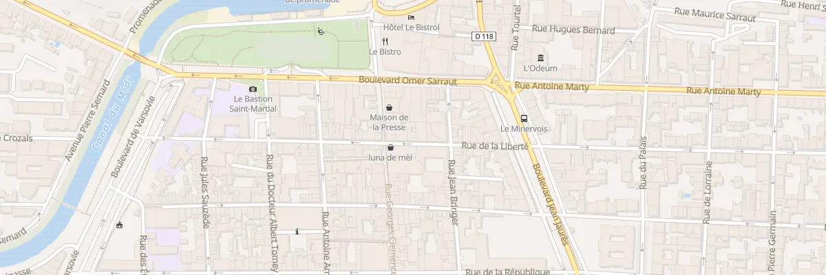 Plan du 20 Rue de la Liberte à Carcassonne