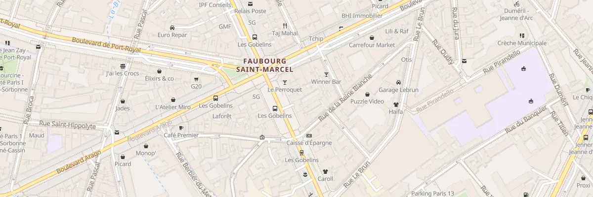 Plan du 29 Av des Gobelins à Paris 13e Arrondissement