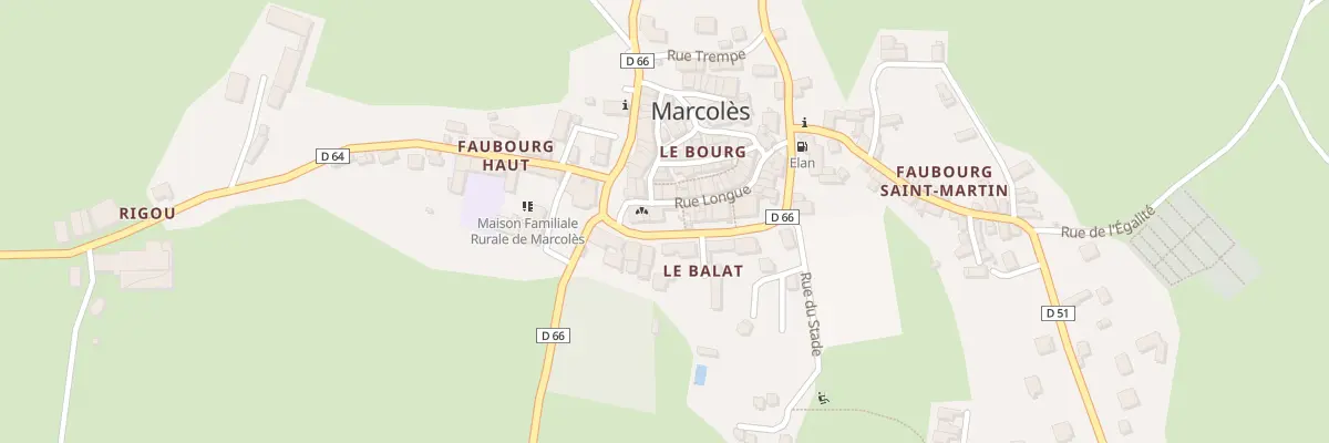 Plan du 5092 Le Bourg à Marcolès