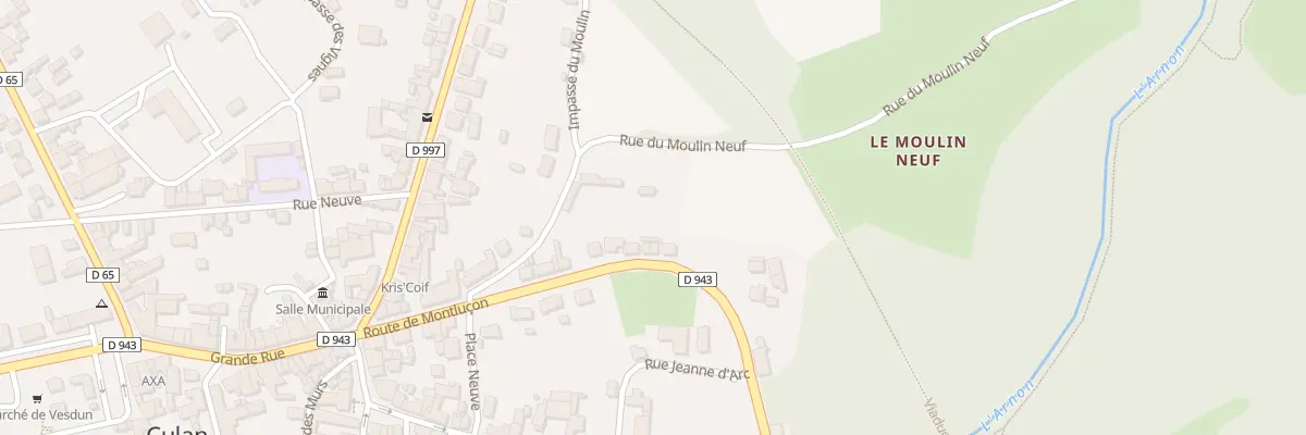 Plan du 19 Rte de Montluçon à Culan