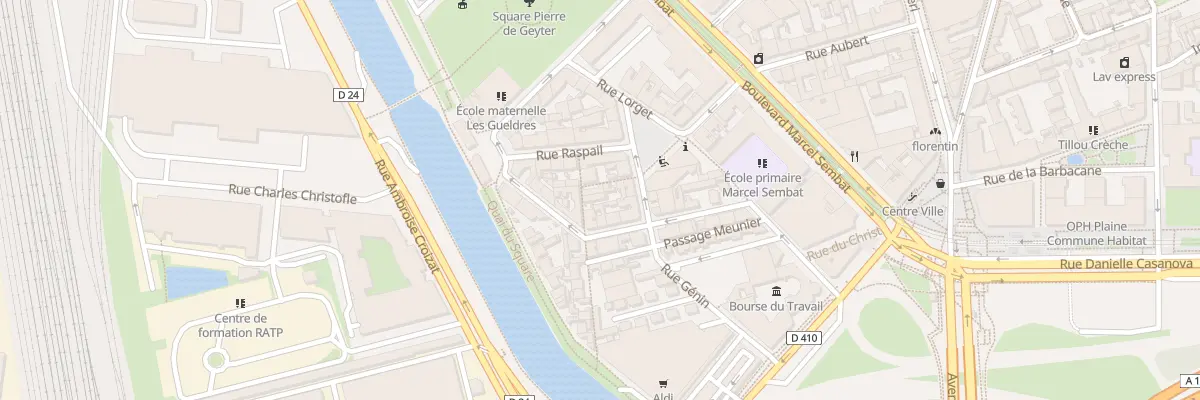 Plan du 3 Pas du Canal à Saint-Denis