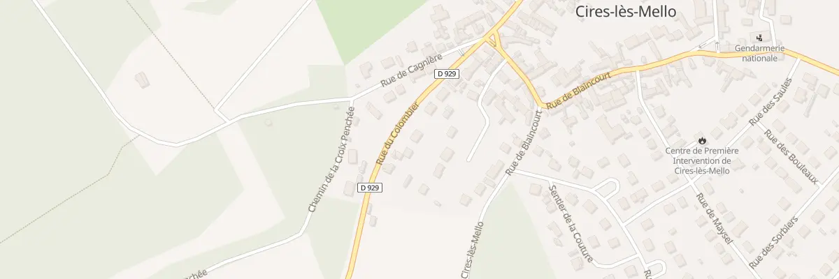 Plan du 75 Rue du Colombier à Cires-lès-Mello