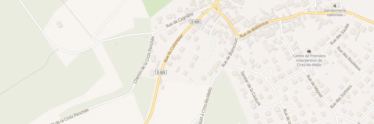 Plan du 77 Rue du Colombier à Cires-lès-Mello
