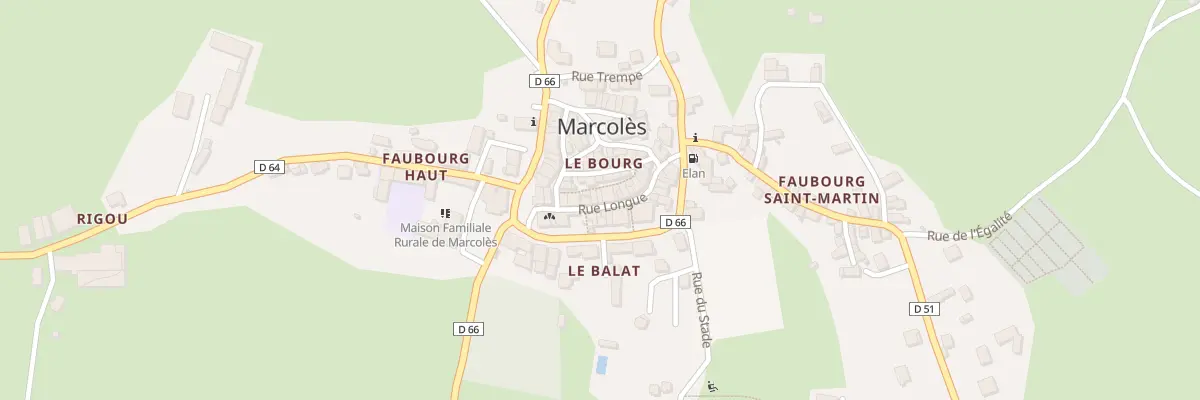 Plan du 5110 Le Bourg à Marcolès