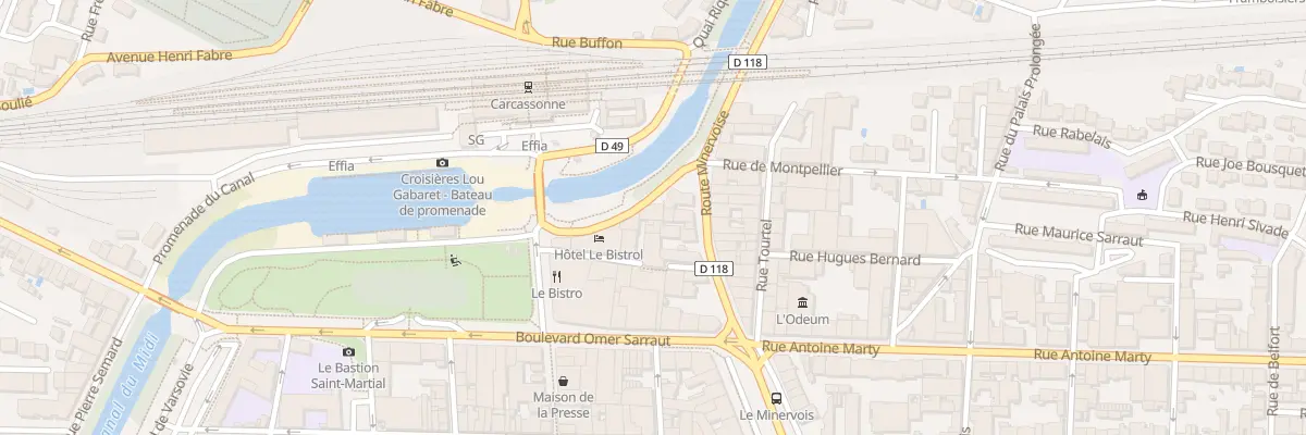 Plan du 1 Av Marechal Foch à Carcassonne
