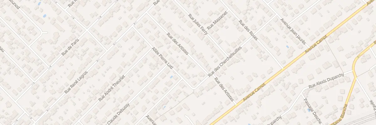 Plan du 15 Rue des Artistes à Savigny-sur-Orge