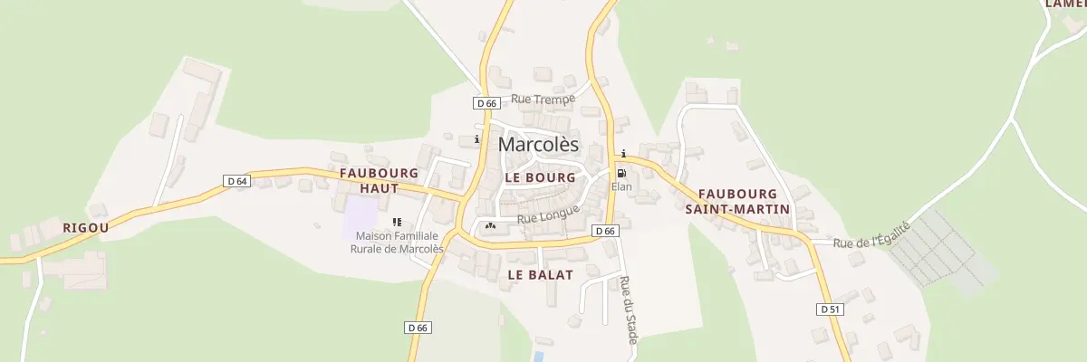 Plan du 5129 Le Bourg à Marcolès
