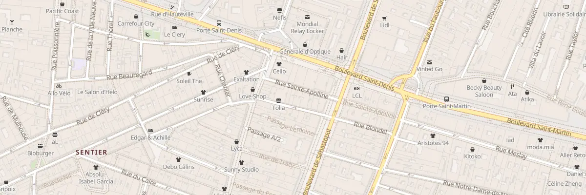Plan du 23 Rue Sainte-Apolline à Paris 2e Arrondissement