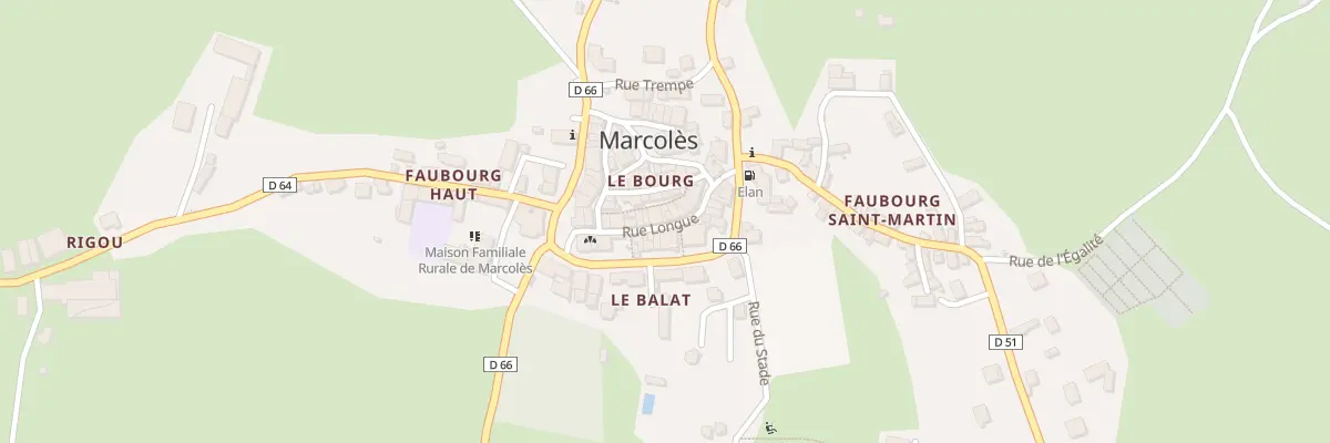 Plan du 5112 Le Bourg à Marcolès