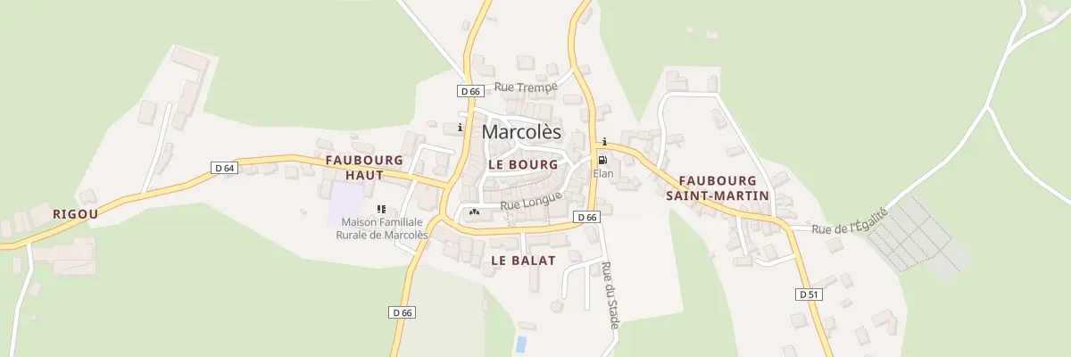 Plan du 5121 Le Bourg à Marcolès
