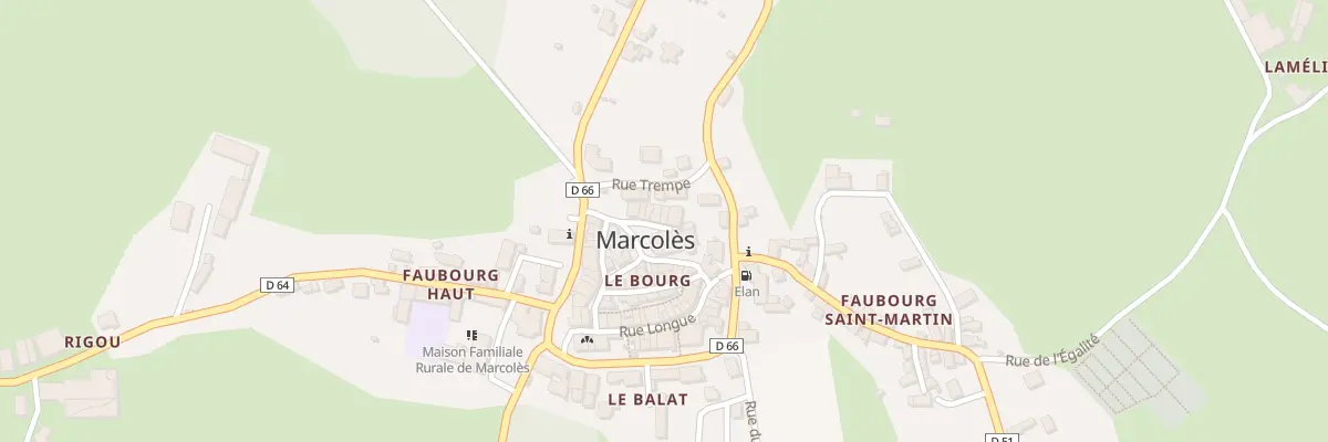 Plan du 5152 Le Bourg à Marcolès
