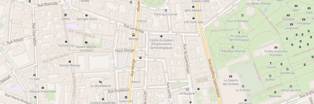 Plan du 20 Rue Larrey à Paris 5e Arrondissement