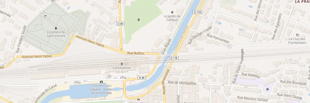 Plan du 2 Rue Buffon à Carcassonne