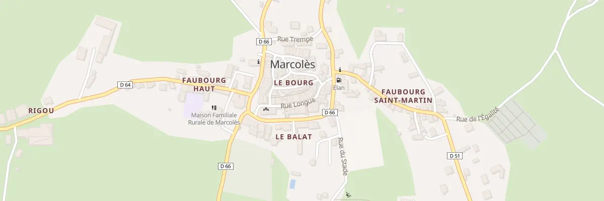 Plan du 5113 Le Bourg à Marcolès