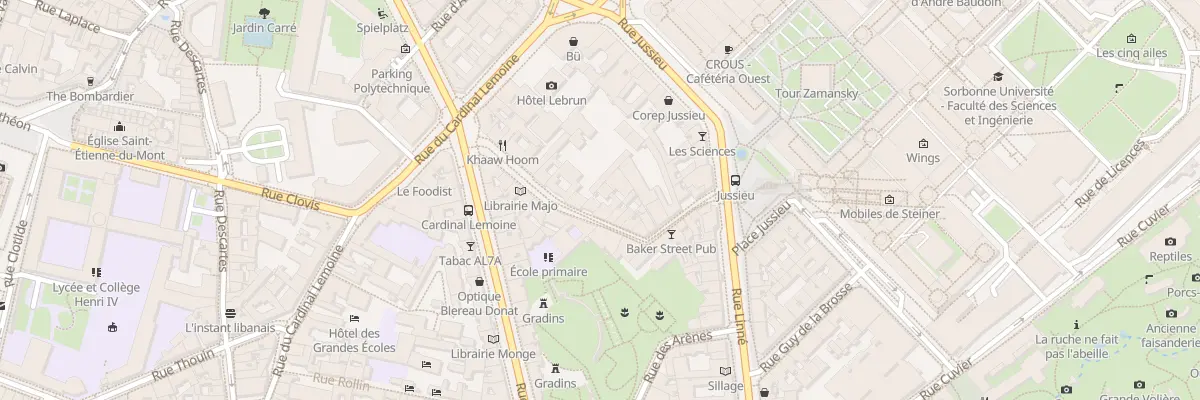 Plan du 24 Rue des Boulangers à Paris 5e Arrondissement