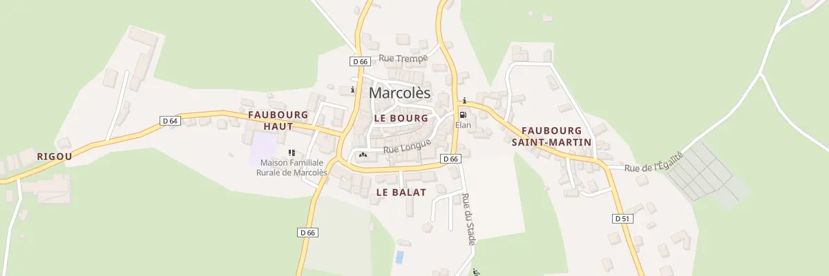 Plan du 5114 Le Bourg à Marcolès
