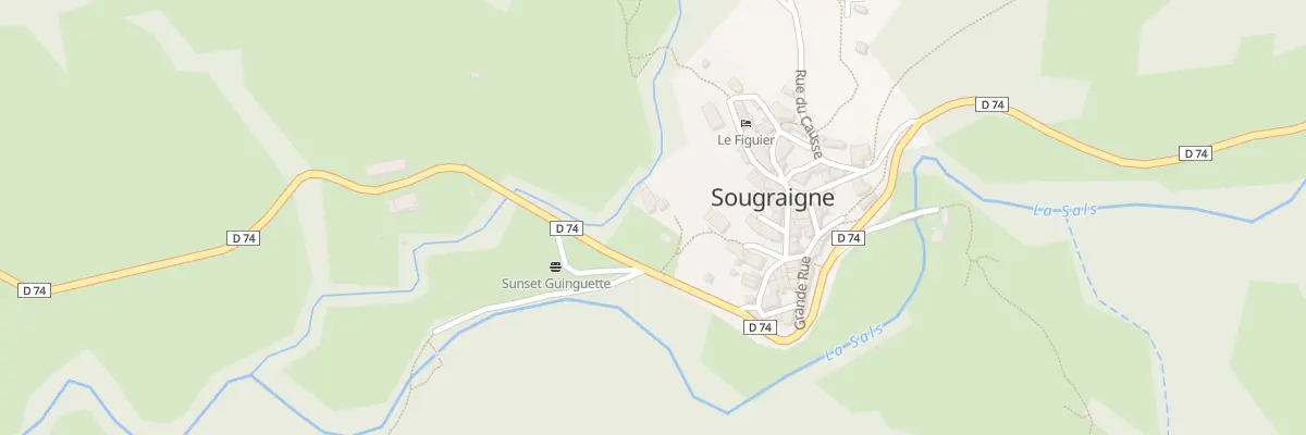 Plan des Prats de Caso à Sougraigne