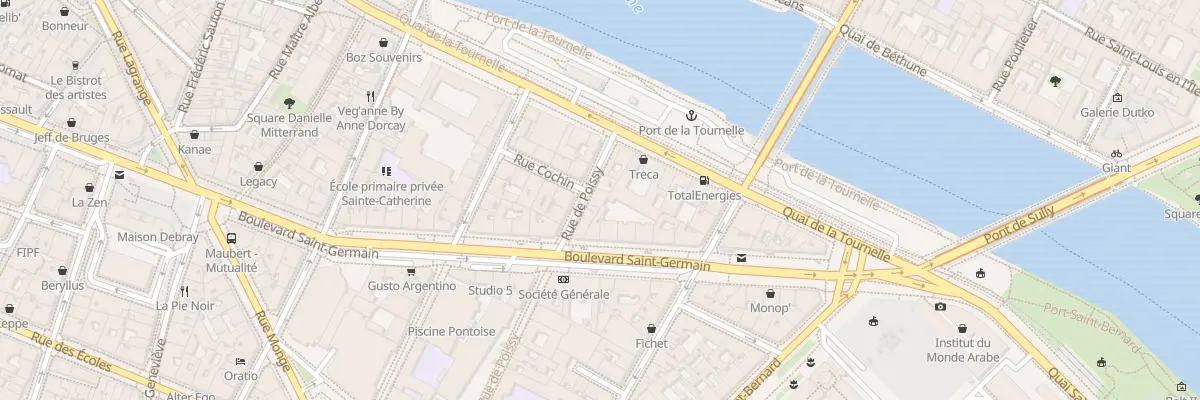 Plan du 5 Rue de Poissy à Paris 5e Arrondissement