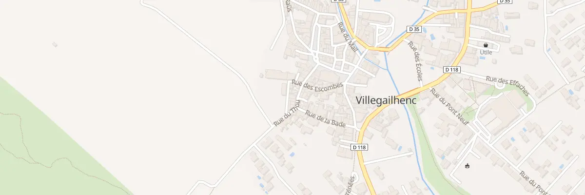 Plan du 12 Rue du Thou à Villegailhenc