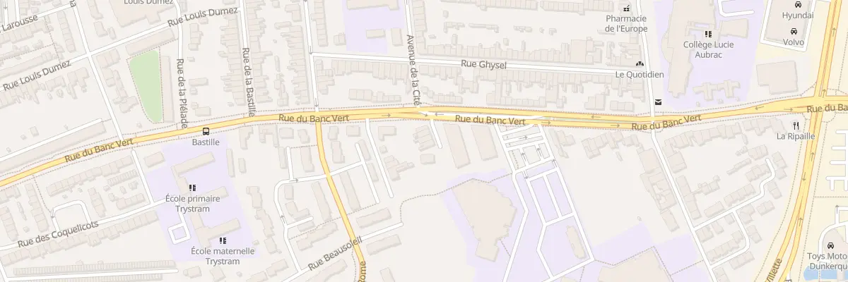 Plan du 893B Rue du Banc Vert à Dunkerque