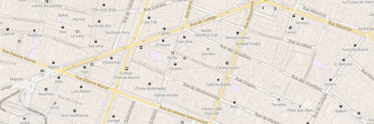 Plan du 45 Rue Chapon à Paris 3e Arrondissement