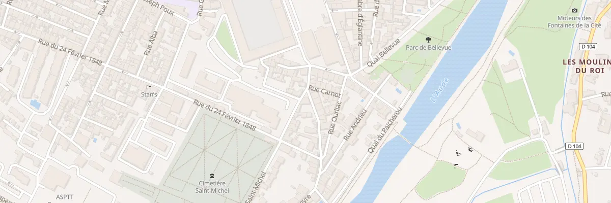 Plan du 33 Rue Tesseyre à Carcassonne