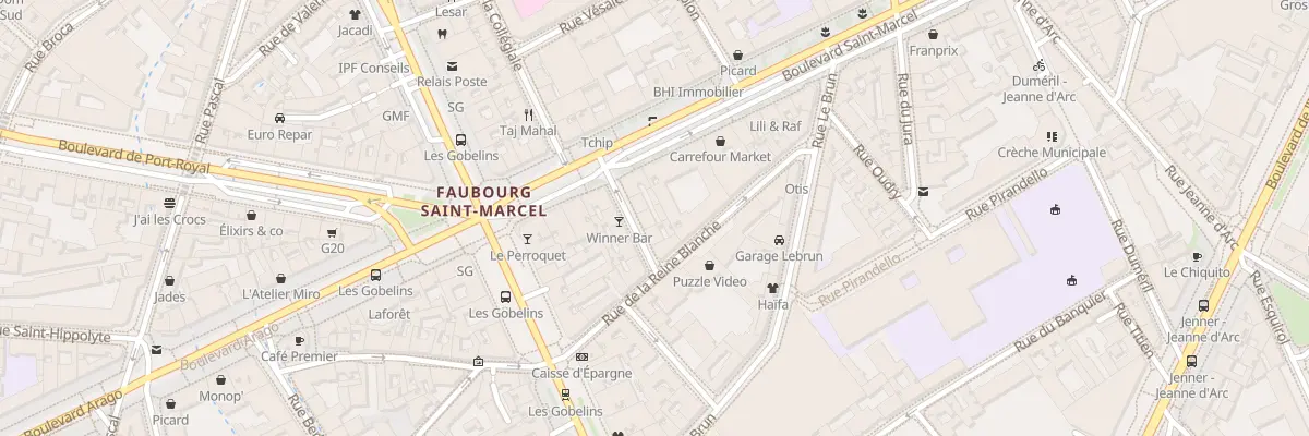 Plan du 5 Rue Michel Peter à Paris 13e Arrondissement