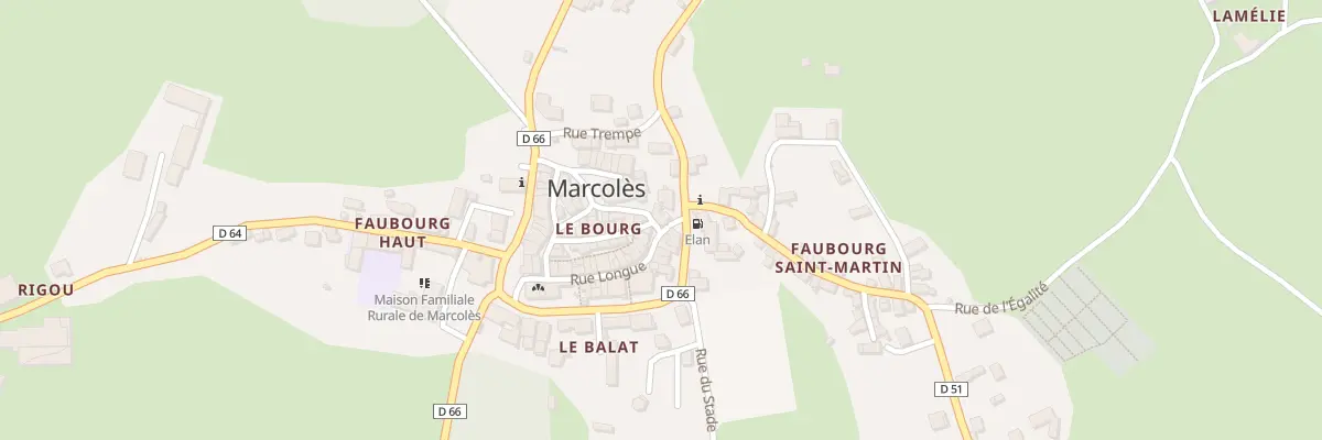 Plan du 5156 Le Bourg à Marcolès