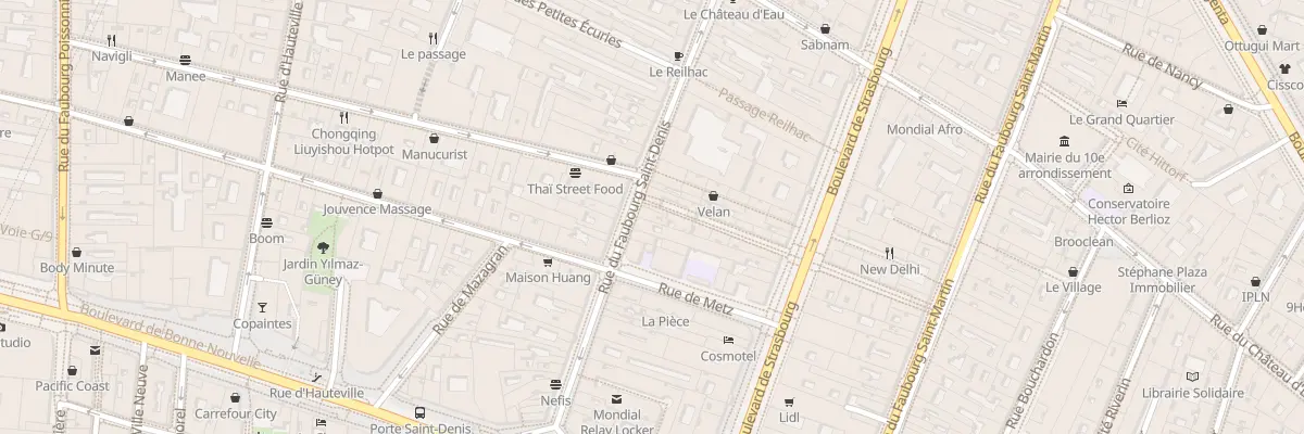 Plan du 40 Rue du Faubourg Saint-Denis à Paris 10e Arrondissement
