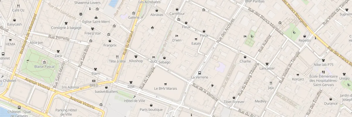 Plan du 14 Rue du Temple à Paris 4e Arrondissement