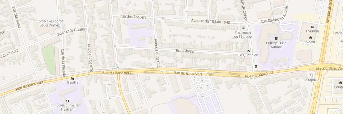 Plan du 57 Rue Ghysel à Dunkerque