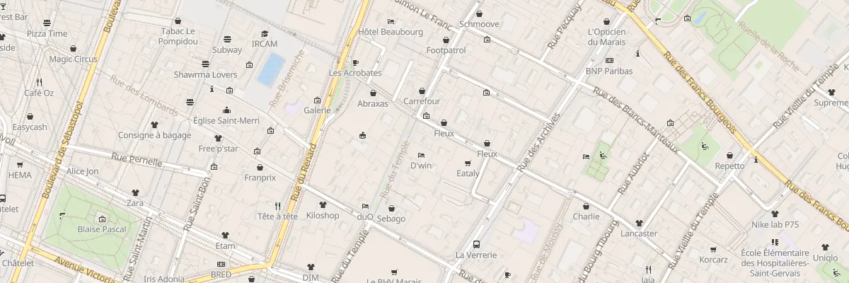Plan du 22 Rue du Temple à Paris 4e Arrondissement
