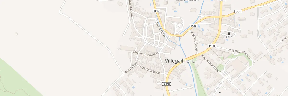 Plan du 1 Rue du Thou à Villegailhenc