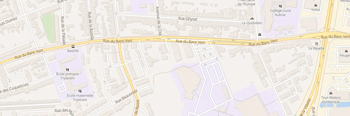 Plan du 873 Rue du Banc Vert à Dunkerque