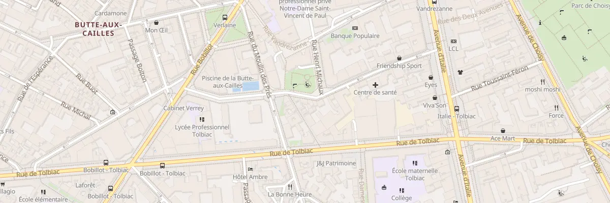 Plan du 43 Rue du Moulinet à Paris 13e Arrondissement