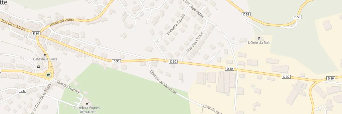 Plan du 45 Rue du Sidobre à Lacrouzette