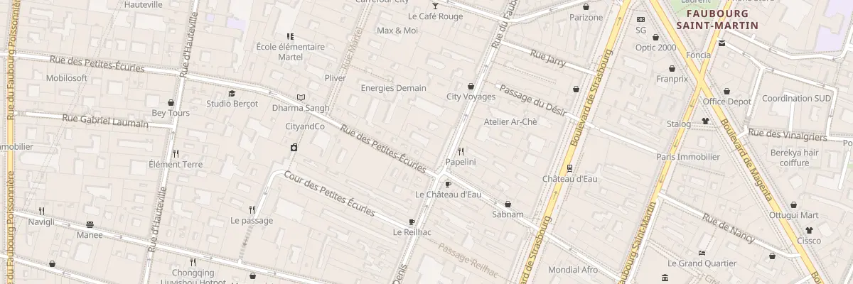Plan du 77 Rue du Faubourg Saint-Denis à Paris 10e Arrondissement